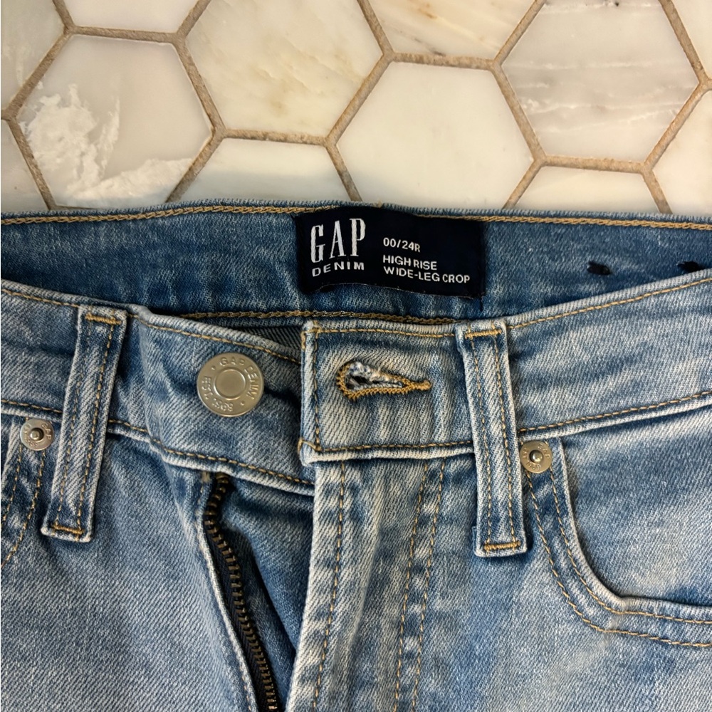 GAP High-Rise Wide-Leg Crop Jeans, Sz. 24/00